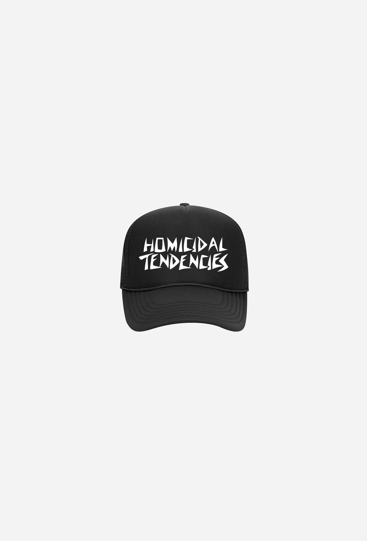 HOMICIDAL TENDENCIES BLACK TRUCKER HAT