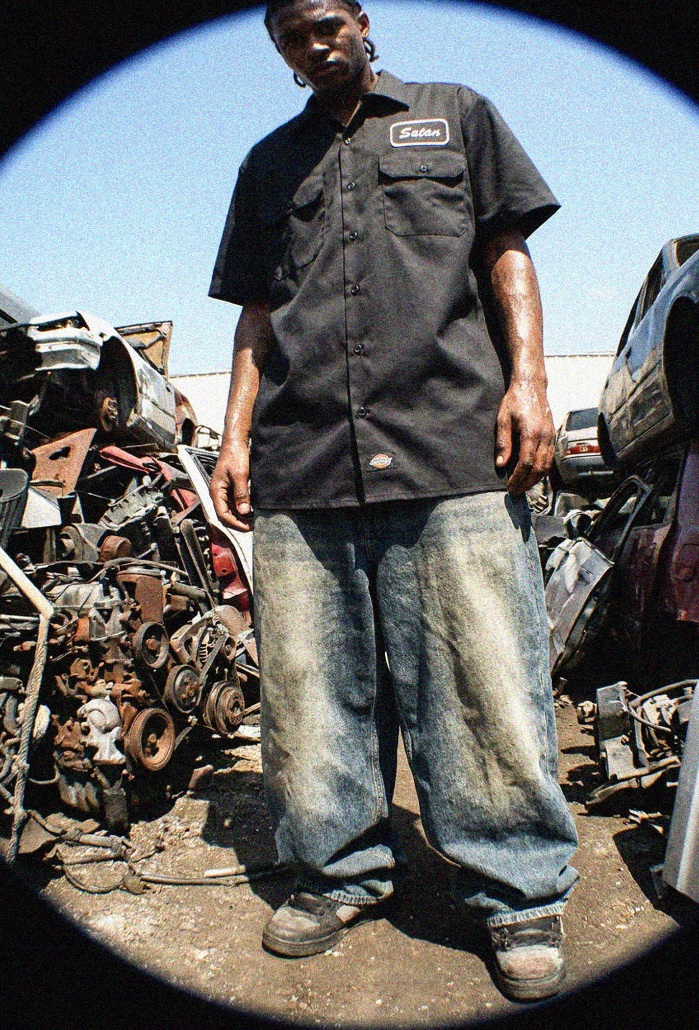 SATAN DICKIES WORK SHIRT
