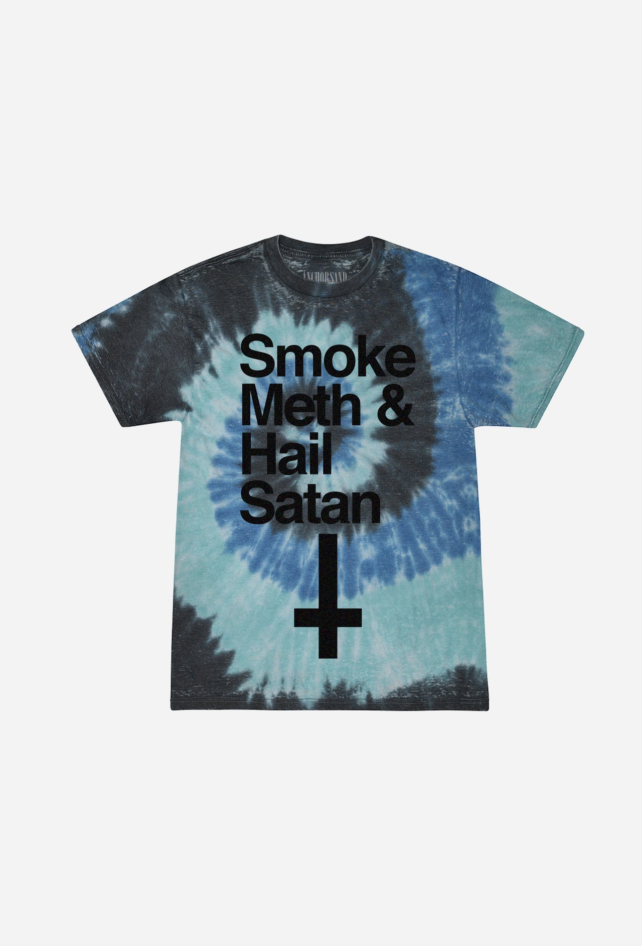 SMOKE METH & HAIL SATAN TIE DYE T-SHIRT